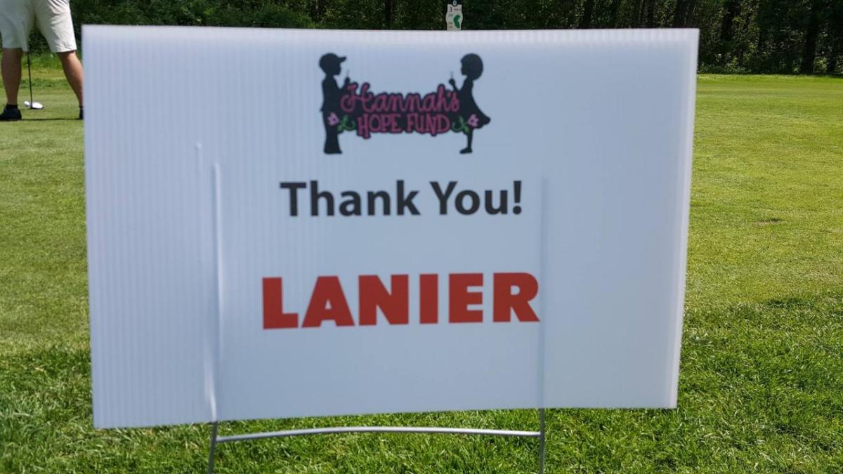 Hanna's Hope Golf Event Sign